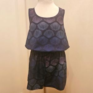 EUC | So Blue “Sea Shells” Romper/Jumpsuit Size M (7/8)